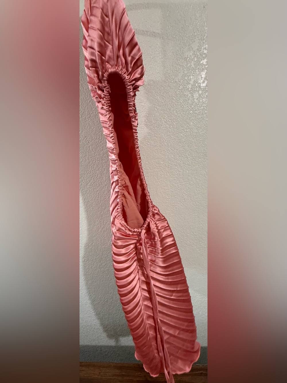 Fashion Nova Pink One-Shoulder Pleated Dress - Picture 4 of 6